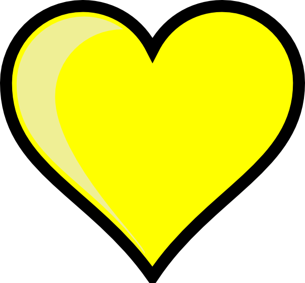 Yellow Heart Clipart Yellow Heart Clip Art   Vector