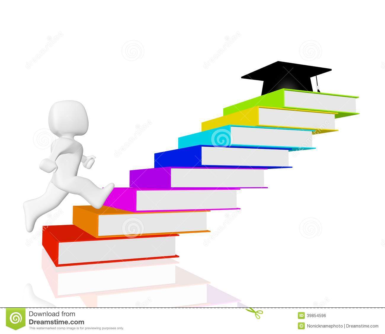 Book Stair To Graduation Cap Stock Illustration   Image  39854596