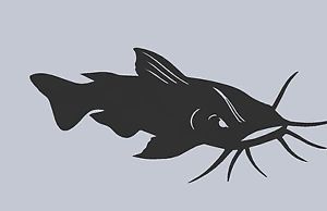 Catfish Dxf Cnc Clip Art Plasma Laser Router Dxf Cat Fish   Ebay