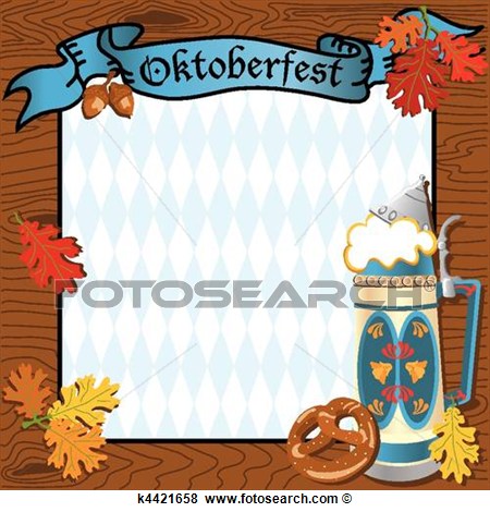 Clip Art   Oktoberfest Party Invitation  Fotosearch   Search Clipart