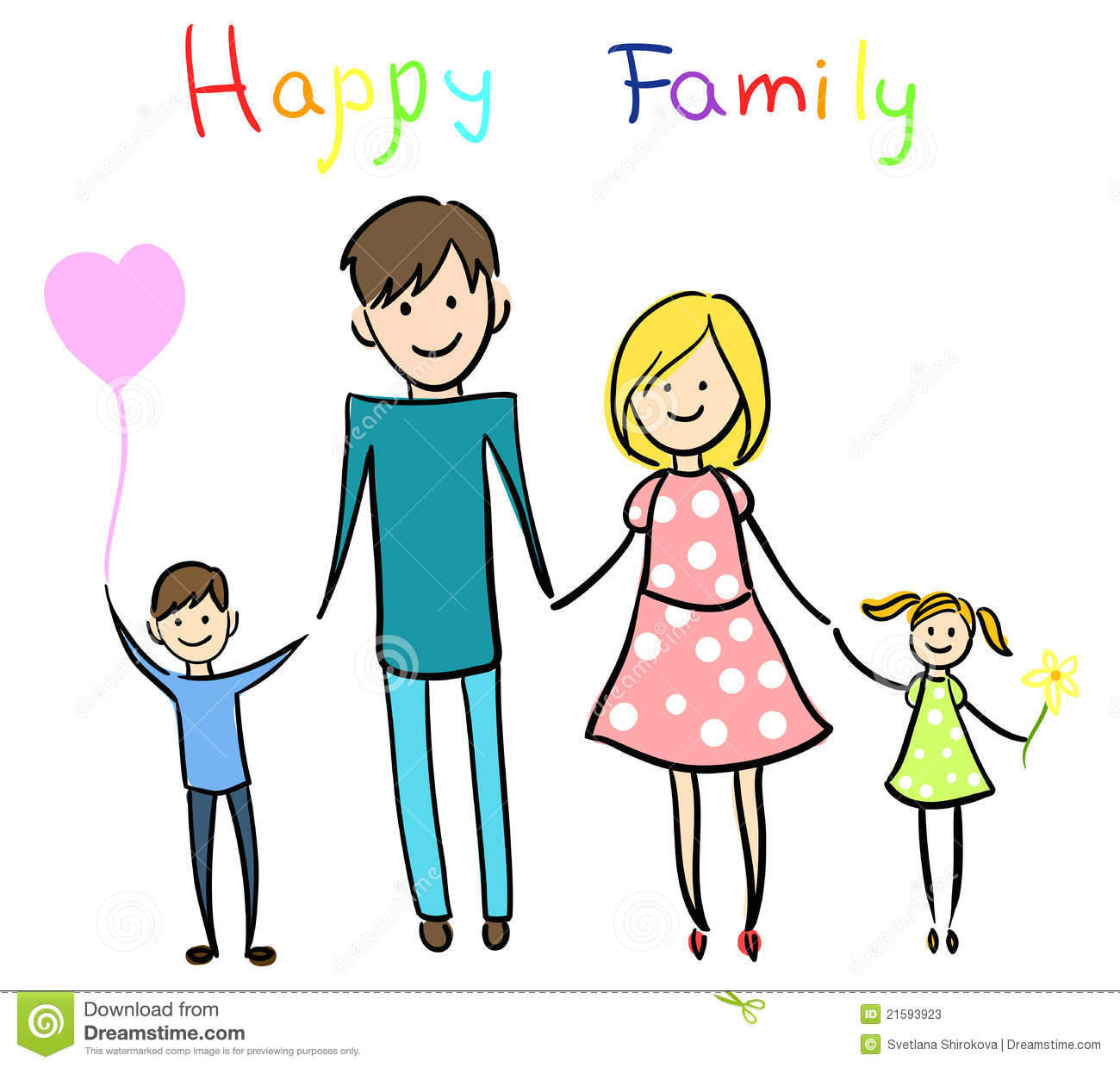 Happy Family Clip Art