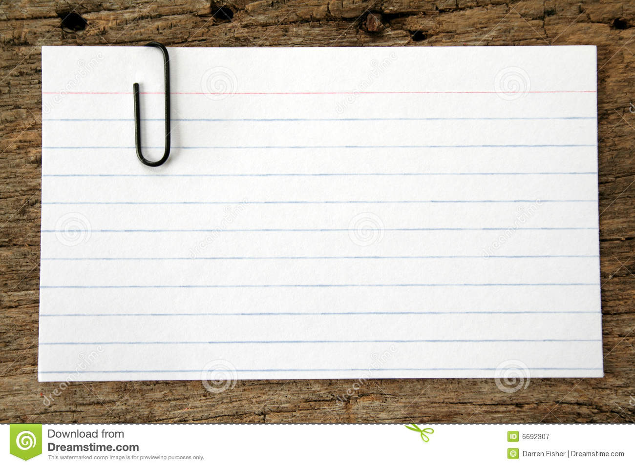 Index Card Clipart Index Card And Paper Clip