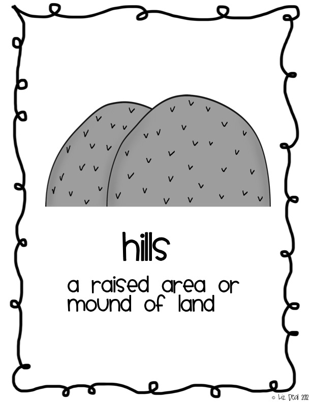 Landforms Clipart Black And White Of Black And White Posters