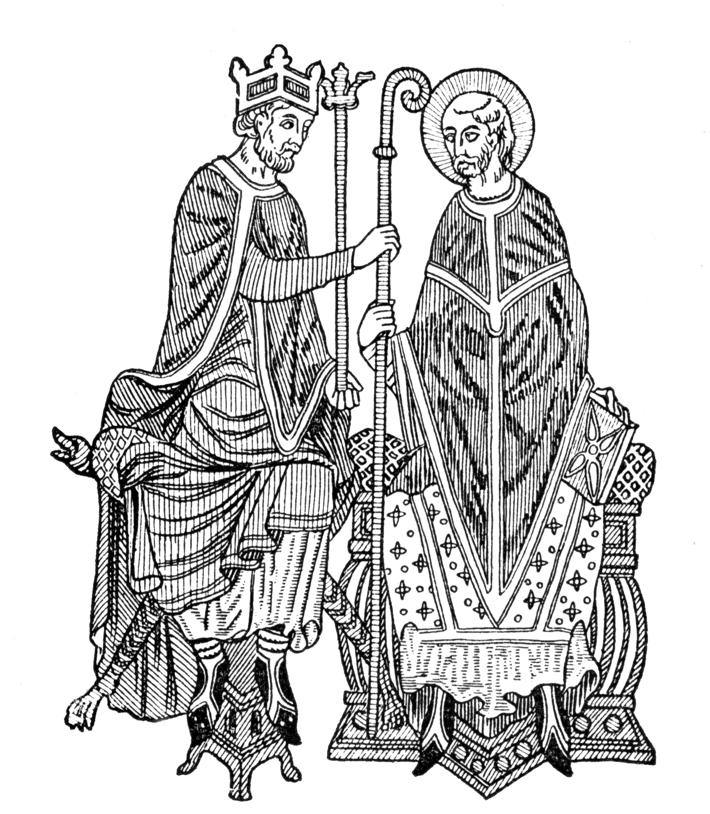 Medieval King And Bishop   Free Images At Clker Com   Vector Clip Art    