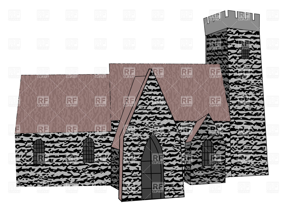 Medieval Rural Church Download Royalty Free Vector Clipart  Eps