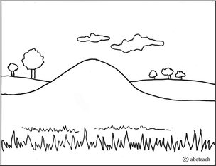 Of 1 Hill Science Coloring Earth Coloring Page Landform Geography