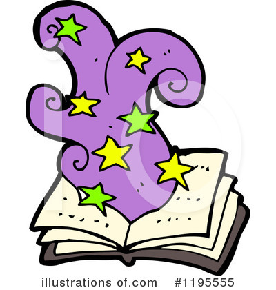 Royalty Free  Rf  Magic Book Clipart Illustration By Lineartestpilot