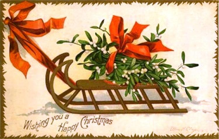 Vintage Christmas Postcards Clip Art