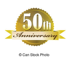 50th Anniversary Seal   50th Year Anniversary Golden Seal   
