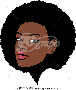 Afro Hair American Woman