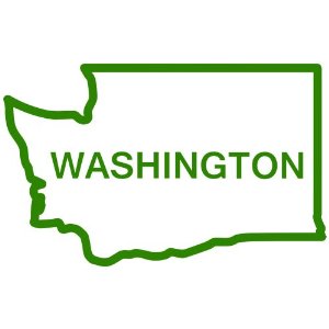 Amazon Com   Washington State Outline Decal Sticker  Green 5 Inch