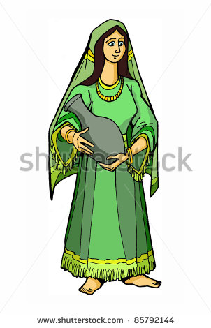 Bible Hero Girl Rebekah Holding A Pitcher Colored Children S