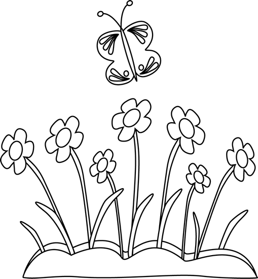Black And White Flower Clip Art