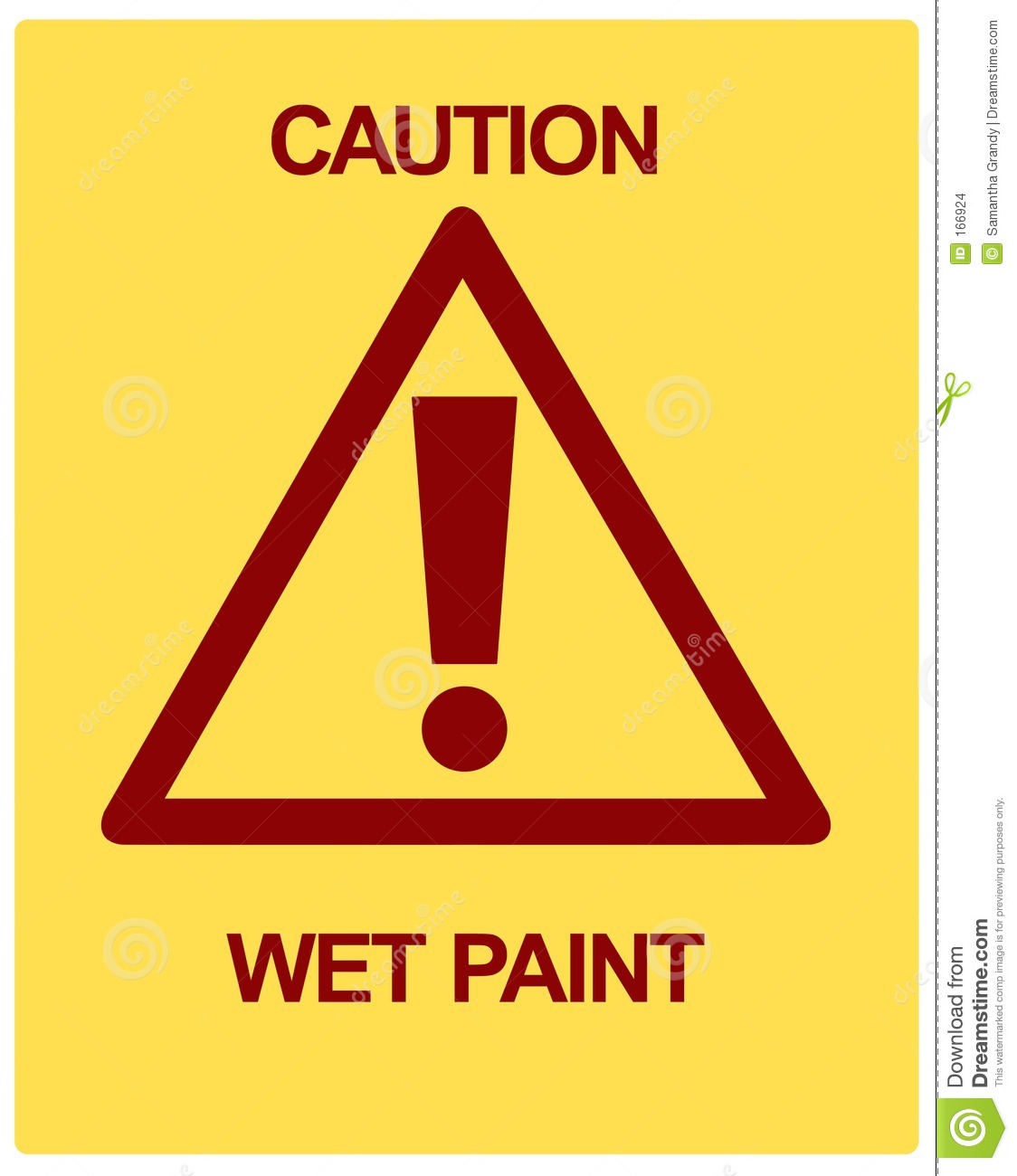 Caution Wet Paint Stock Images   Image  166924