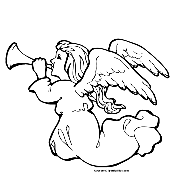 Christmas Angel Coloring Pages   Coloringpages1001 Com