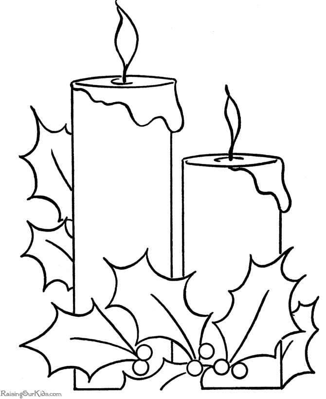 Christmas Candles Clip Art Pictures And Coloring Page Imagesphotos    