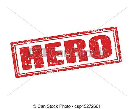 Clip Art Vector Of Hero Stamp   Grunge Rubber Stamp With Word Hero    