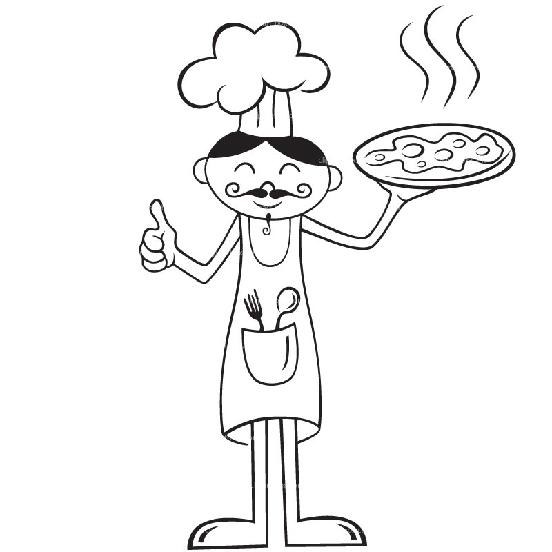 Clipart Pizza Man   Royalty Free Vector Design