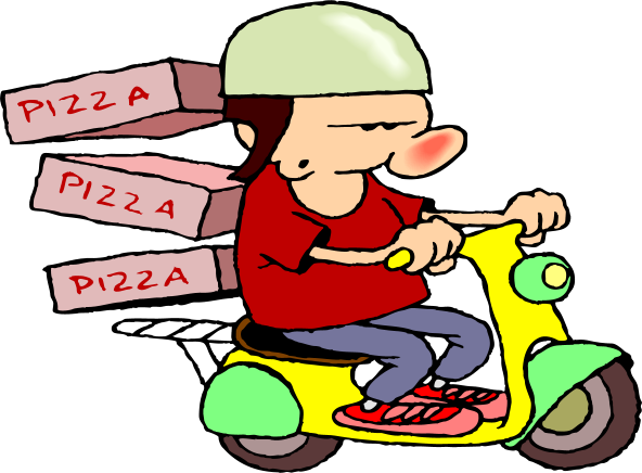 Free Clip Art   Pizza Delivery 039
