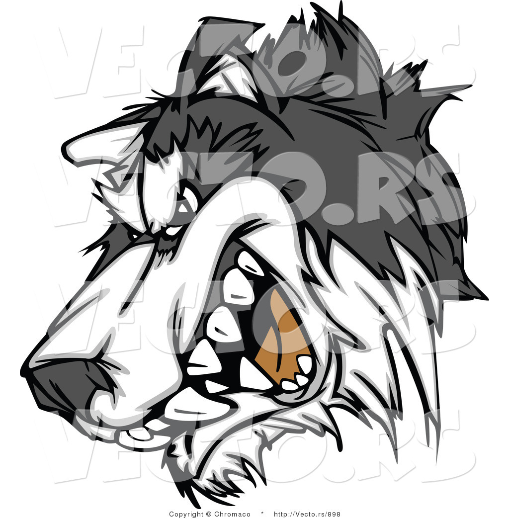 Free Vector Graphic Of A Snarling Husky Mascot Growling  This Dog    