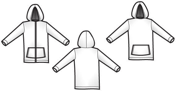 Hood Template Front And Back   123freevectors