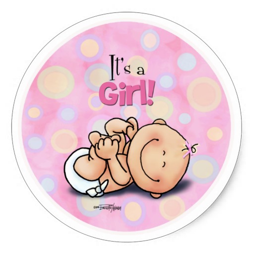 It S A Girl   Baby Congratulations  Stickers