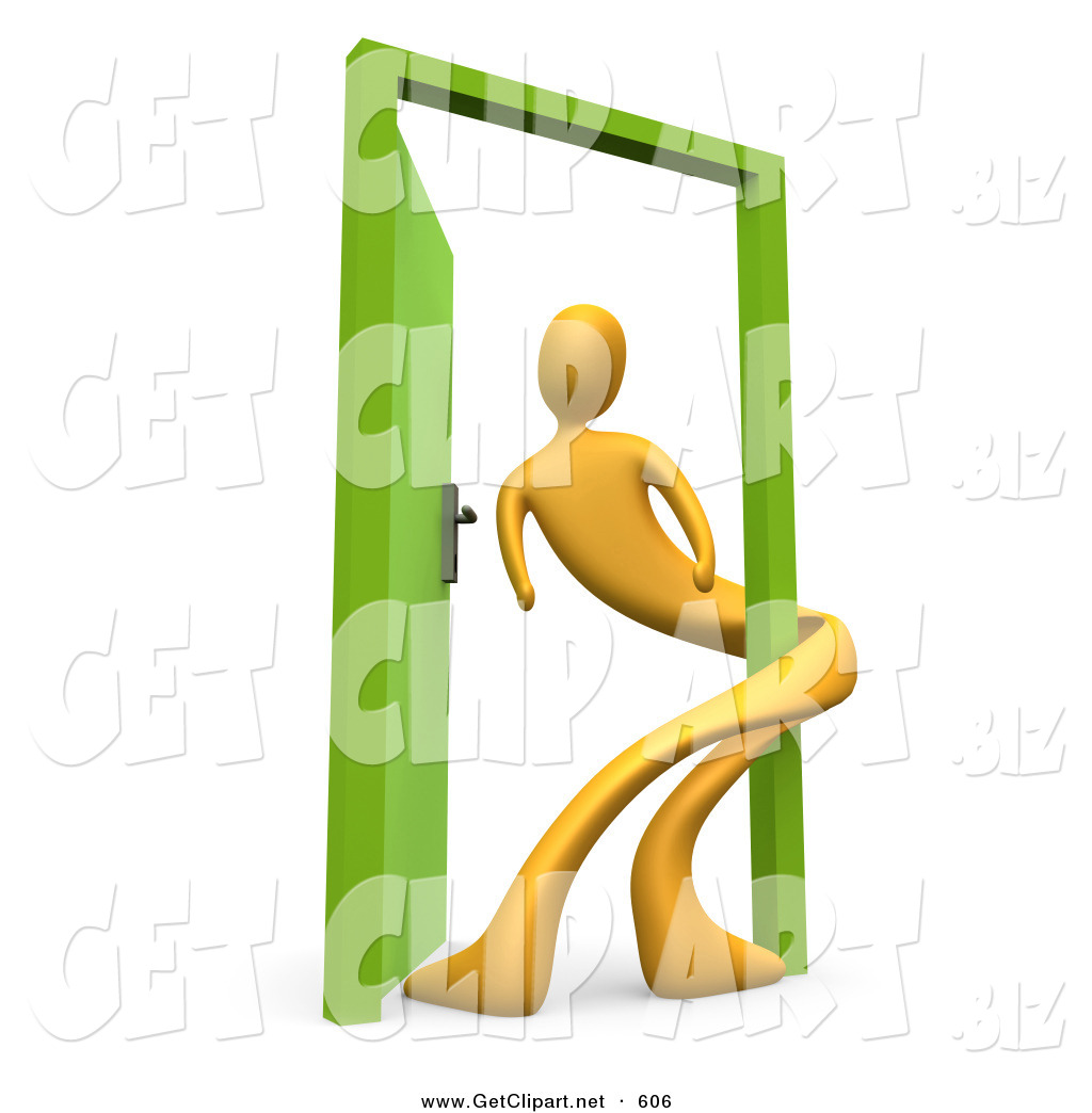 Larger Preview  3d Clip Art Of A Yellow Person Twisting Around The