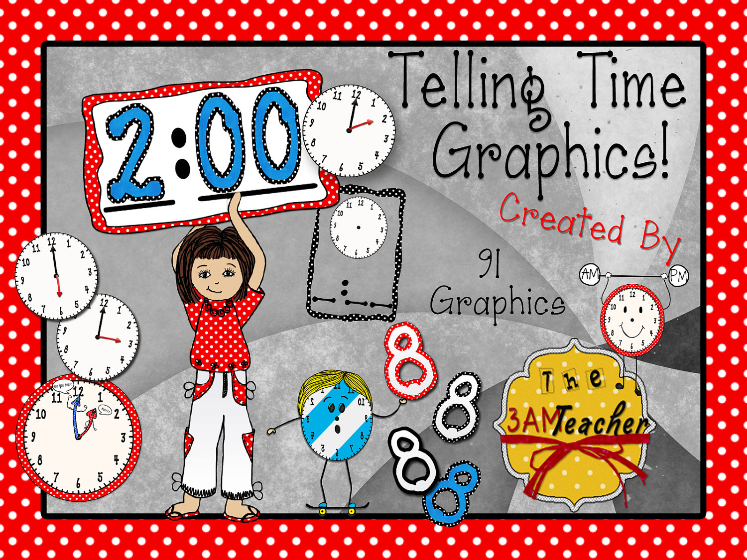 Telling Time Clip Art Collection By The3amteacher On Etsy