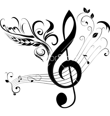 Treble Clef And Note Vector