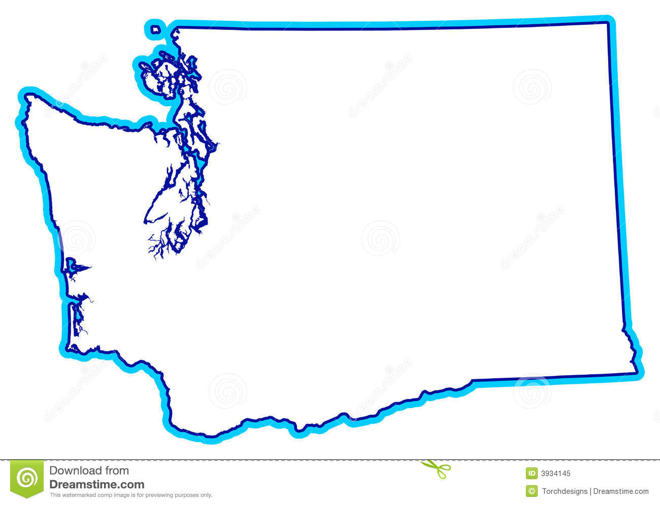 Washington Outline Vector State Of Washington Outline
