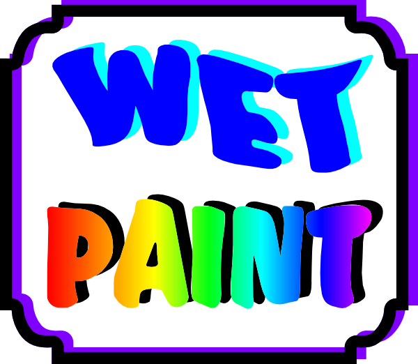 Wet Paint Sign Clip Art At Clker Com   Vector Clip Art Online Royalty