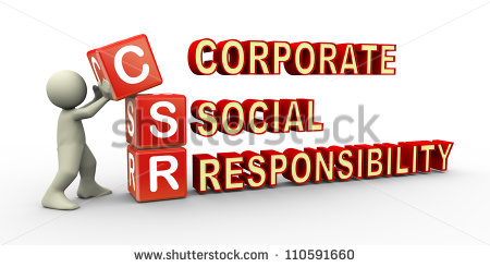 3d Render Of Man Placing Csr  Corporate Social Responsibility  Cubes    