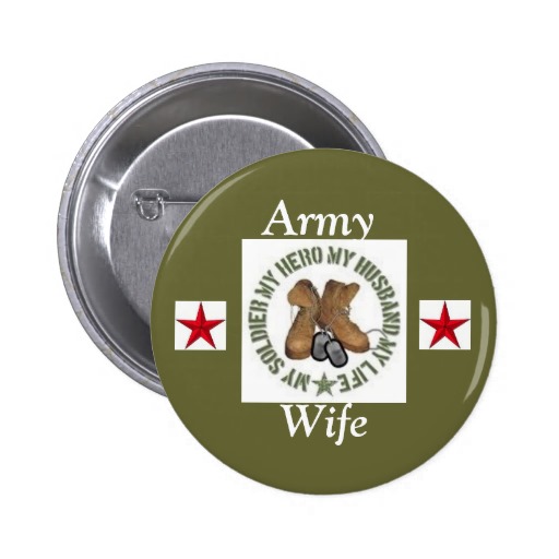 Army Wife Clip Art Star Star Army  Wife Button   Zazzle
