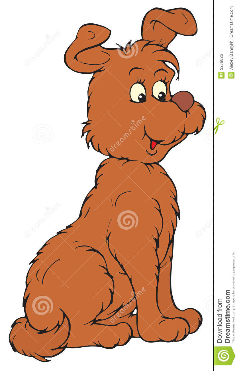 Clip Art Brown Dog Dog  Vector Clip Art