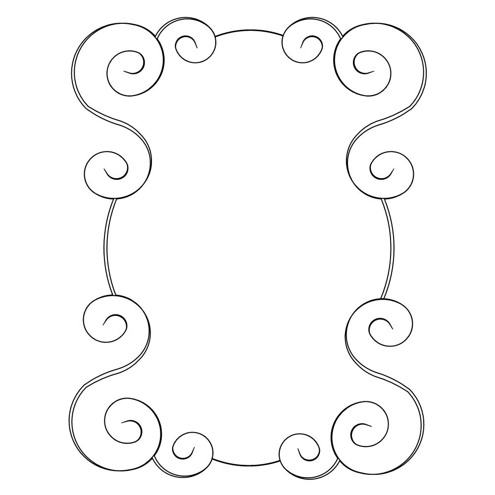 Curly Borders Clip Art Pic