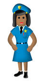 Female Police Officer   Clipart Graphic