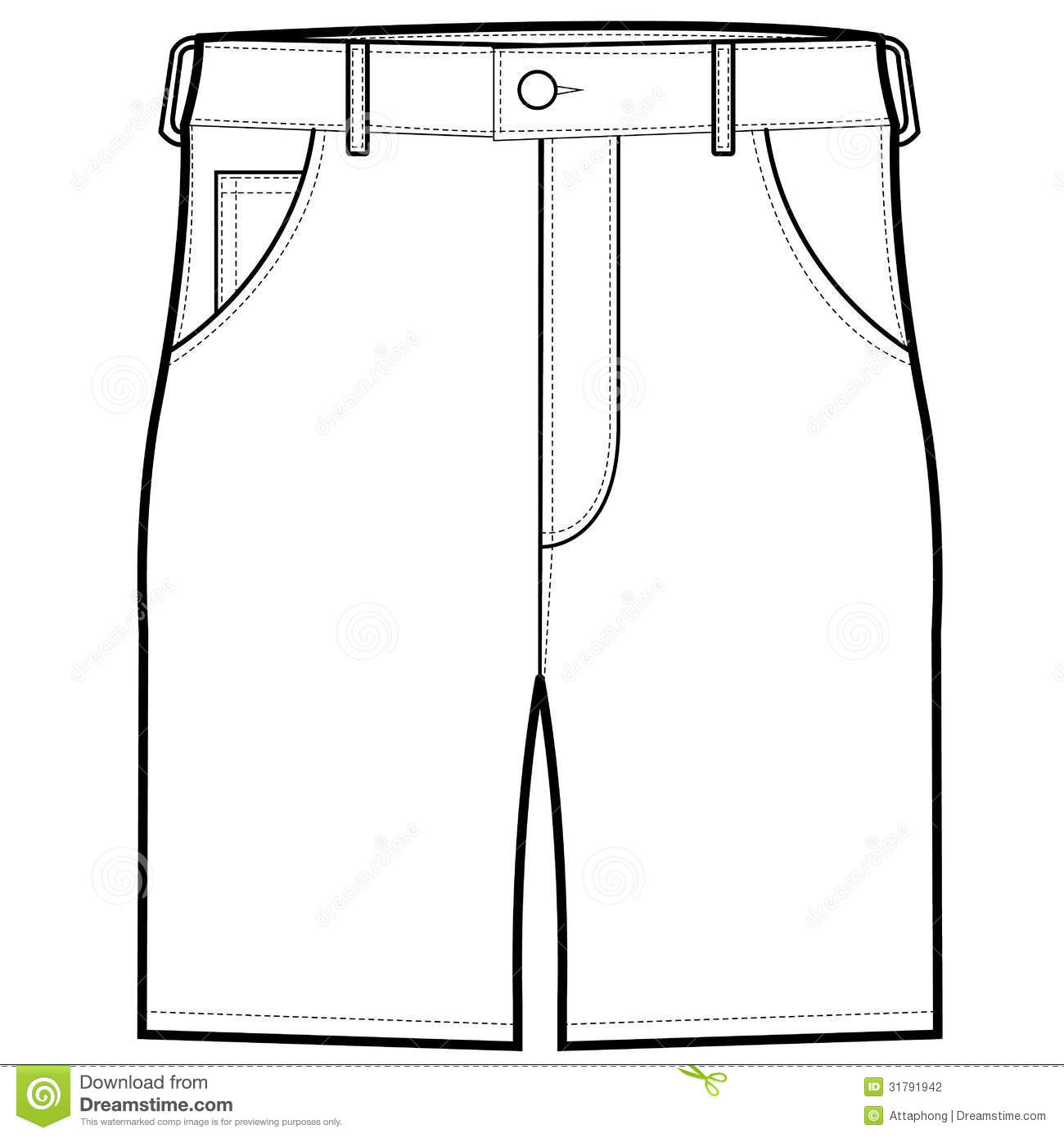 Front Shorts Vector Stock Photography   Image  31791942
