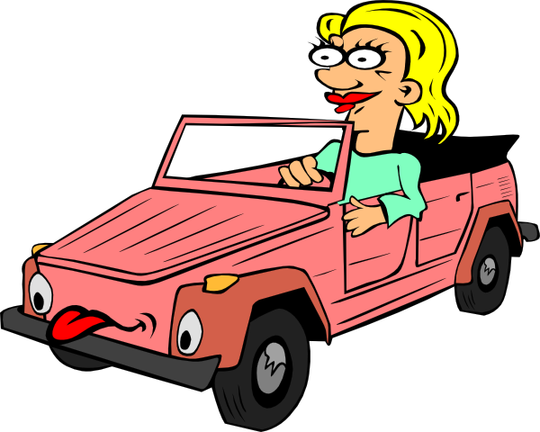 Girl Driving Car Cartoon Clip Art At Clker Com   Vector Clip Art
