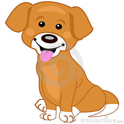 Illustration Of A Cute Brown Dog Stock Photography   Image  16266002