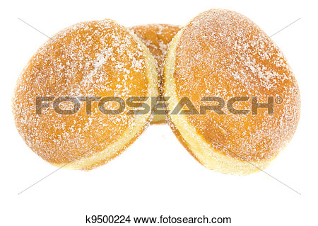 Jelly Donuts Clipart A Picture Of Three Jelly Donuts On A White    