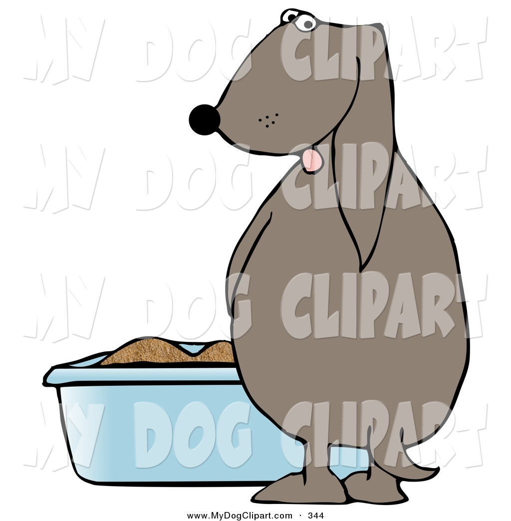 Larger Preview  Clip Art Of A Silly Brown Dog Pissing In A Litter Box