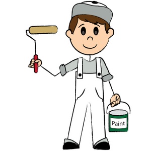 Painter Clipart Image   Male Stick Figure Painter Holding A Can Of