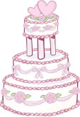 Pink Wedding Cake Clip Art Rose Wedding Cake Clipart