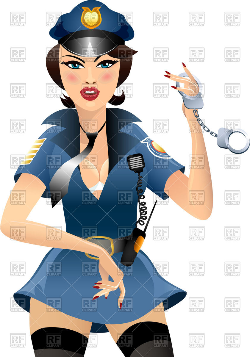 Pretty Woman In Police Officer Uniform With Handcuffs 43177 Download