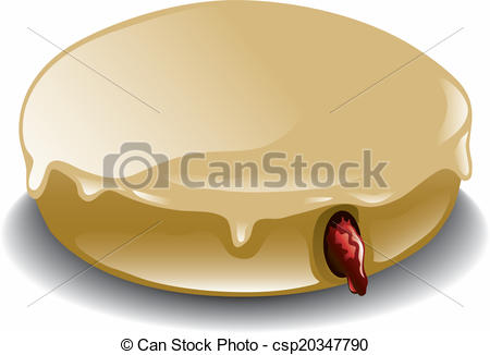 Stock Illustration Of Jelly Donut   Illustration Of A Glazed Donut