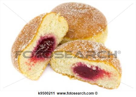 Stock Photography   Jelly Donuts With Jelly  Fotosearch   Search Stock    