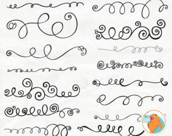 Swirl Border Clip Art Ps Brush Curly Decorative Text Divider Elegant