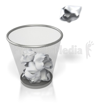 Throwing Paper In Trash   Presentation Clipart   Great Clipart For    