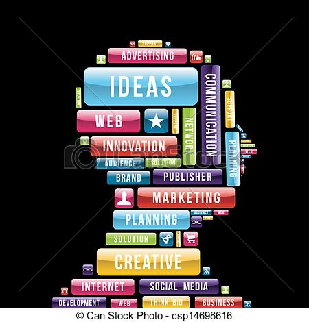 Vector Clip Art Of Internet Creative Ideas Profile   Creative Ideas