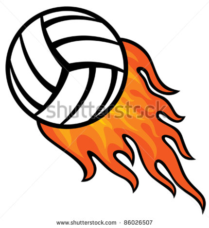 Volleyball Ball In Fire Stock Vector 86026507   Shutterstock